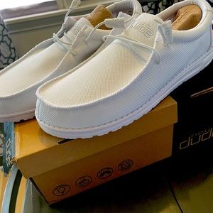 Hey Dudes, all white, never worn. Size 13